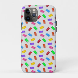 シルバー地にカラフルなお菓子の模様 iPhone 11 PROケース