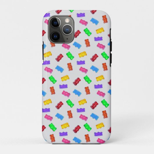 シルバー地にカラフルなお菓子の模様 Case-Mate iPhoneケース (裏面)