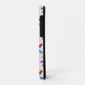 シルバー地にカラフルなお菓子の模様 Case-Mate iPhoneケース (裏面/左)