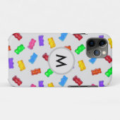 シルバー地のカラフルなスイートベア Case-Mate iPhoneケース (裏面(横))