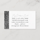 シルバー大理石ダイヤモンドコーチ名刺 名刺 (裏面)