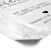 シルバー大理石フローラ金ゴールドブルゴーニュ結婚ーズサイン フォトプリント            (角)