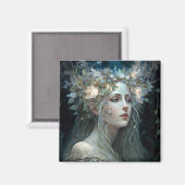 シルバー女神ファンタジーアート マグネット (正面/裏面)