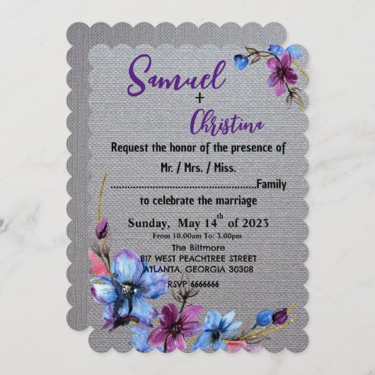 シルバー好き 招待状 (正面/裏面)