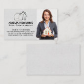 シルバー実在エテートのロゴ | 不動産仲介業者ビジネスマン 名刺 (正面/裏面)