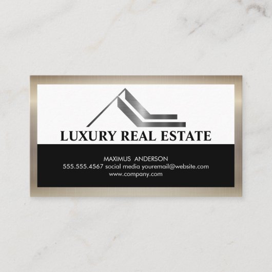 シルバー実在エテートのロゴ |企業の | 名刺 (正面)