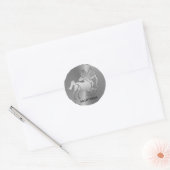 シルバー射手座ザアーチャー – 〔占星術の〕十二宮図サイン ラウンドシール (封筒)