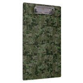 シルバー射手座〔占星術の〕十二宮図ウッドランドデジタル迷彩柄 クリップボード (右)