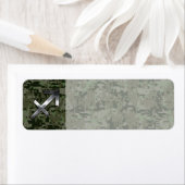 シルバー射手座〔占星術の〕十二宮図ウッドランドデジタル迷彩柄 ラベル (インサイチュ)