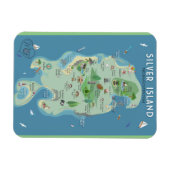 シルバー島フレキシブルマグネットの鋼鉄 マグネット (横)