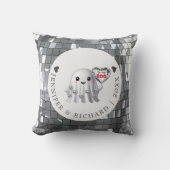 シルバー幽霊バレンタインSデザインパターン クッション (正面)