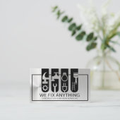 シルバー建築ツールバナー 名刺 (スタンド正面)