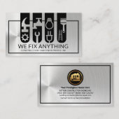 シルバー建築ツールバナー 名刺 (正面/裏面)