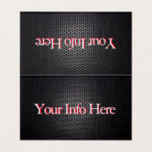 シルバー折り畳み四面クラシック車 名刺 (内部フラット)