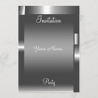 シルバー抽象色パーティー招待状 招待状