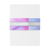 シルバー抽象芸術ジュエルトー結婚ンアート 招待状ベリーバンド (裏面例)