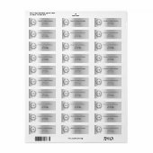 シルバー新郎新婦イニシャル結婚ズ差出人住所 ラベル (フルシート)