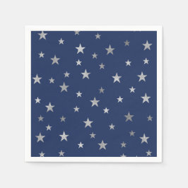 シルバー星の色フェイク変更の背景 スタンダードカクテルナプキン