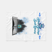 シルバー春スペルライブラリー フリースブランケット (正面(横))