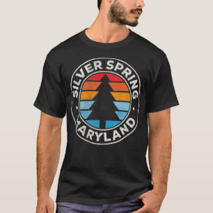 シルバー春メリーランドMDヴィンテージグラフィックレトロ70 Tシャツ