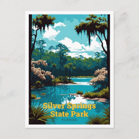 シルバー春州パークトラベルアートヴィンテージ ポストカード (正面)