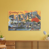 シルバー春,フロリダ – ラージレターのシーン2 キャンバスプリント (インサイチュ (リビング))