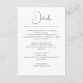 シルバー書道結婚詳細カード エンクロージャーカード (正面)