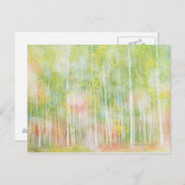 シルバー樺の木の木 ポストカード (正面/裏面)