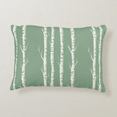 シルバー樺の木オングリーン アクセントクッション (裏面)