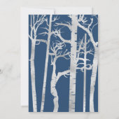 シルバー樺の木ツリーズ結婚式招待状 招待状 (裏面)