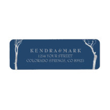 シルバー樺の木ツリー住所 シール