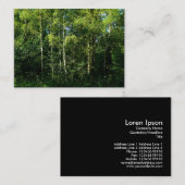 シルバー樺の木ツリー、ミニフォト 名刺 (正面/裏面)