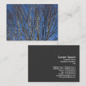 シルバー樺の木ブランチ02 名刺 (正面/裏面)