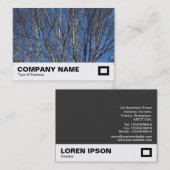 シルバー樺の木ブランチ02 名刺 (正面/裏面)