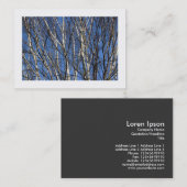 シルバー樺の木縁どの枝 名刺 (正面/裏面)