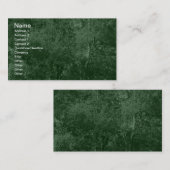 シルバー樺の木 – ダークグリーン 名刺 (正面/裏面)