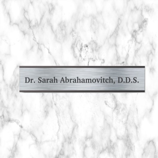 シルバー歯科医院歯科医のドアサイン サインプレート