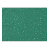 シルバー水玉模様オングリーン テーブルクロス (正面(横))