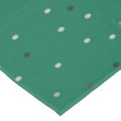 シルバー水玉模様オングリーン テーブルクロス (アングル)