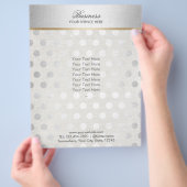 シルバー水玉模様クラシーリネンサロンスパパンフレット チラシ (手)