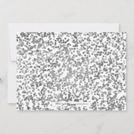 シルバー水玉模様ハッピーニューイヤーフォトカード シーズンカード (裏面)