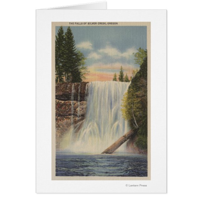 シルバー滝ズオンシルバークリーク，オレゴン州ビュー (正面)
