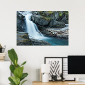 シルバー滝、山レイニエ国立公園 ポスター (ホームオフィス)