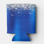 シルバー王室のグリッターブルーフォイル60誕生日 缶クーラー (裏面)