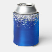 シルバー王室のグリッターブルーフォイル60誕生日 缶クーラー (缶裏面)