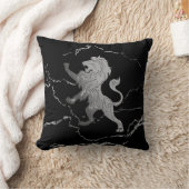 シルバー王室のライオン クッション (ブランケット)