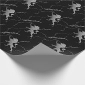 シルバー王室のライオン ラッピングペーパー (角)