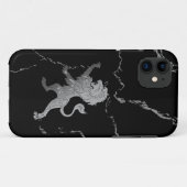 シルバー王室のライオン Case-Mate iPhoneケース (裏面(横))