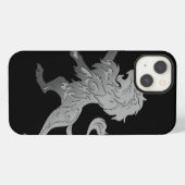シルバー王室のライオン iPhoneケース (裏面横)