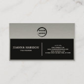 シルバー白黒の幾何学的 名刺 (裏面)